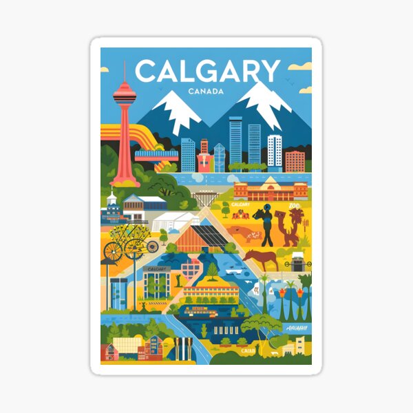 Item preview, CALGARY (Canada), unique destination where urban life meets wild natural beauty designed and sold by sirtonine.