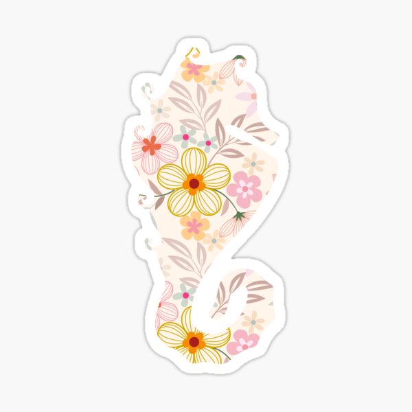 Item preview, Pink Floral Seahorse designed and sold by DesignedByRandR.