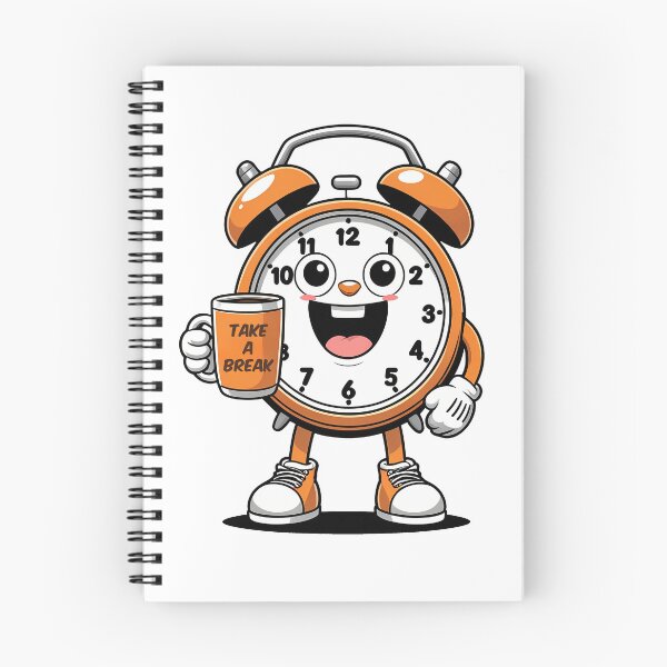 Item preview, A cute alarm clock character holding a coffee mug designed and sold by EnigmaVoid.