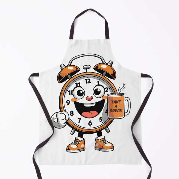 Item preview, A cute alarm clock character holding a coffee mug designed and sold by EnigmaVoid.