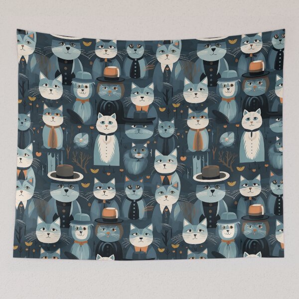Item preview, Abstract Surreal Cat Vibes designed and sold by mittie101.