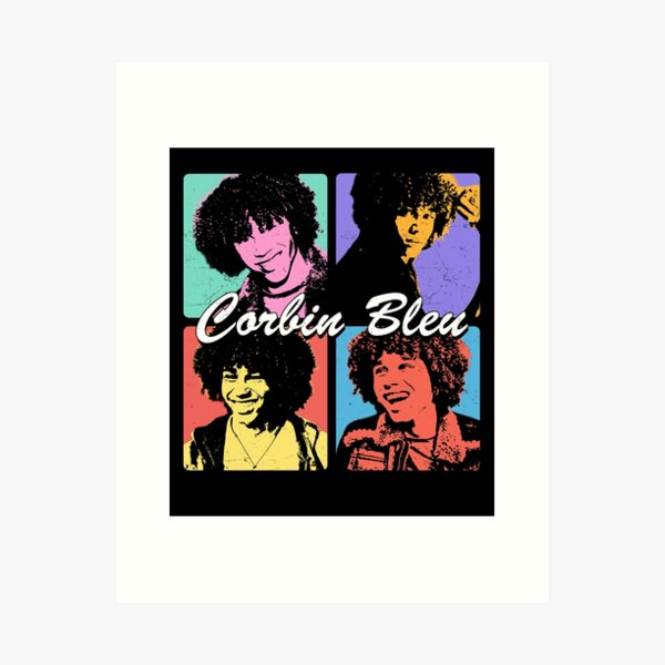 Aperçu de l'œuvre Corbin Bleu Vintage Pop Art créée et vendue par quotes-print.