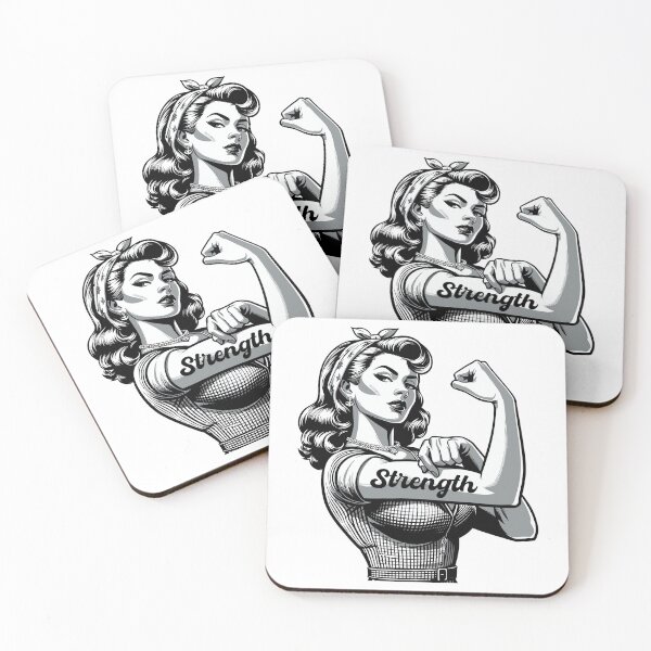 Item preview, Strength strong woman rockabilly style gift designed and sold by Pineapple-Tree.