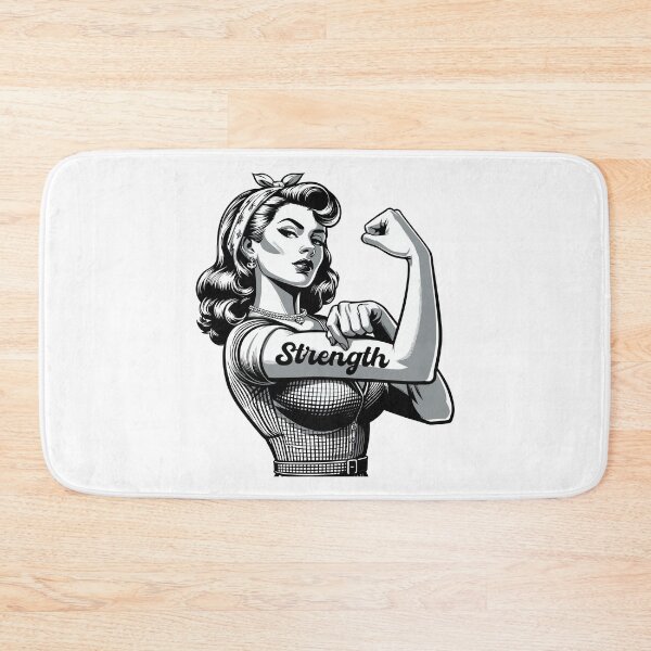 Item preview, Strength strong woman rockabilly style gift designed and sold by Pineapple-Tree.