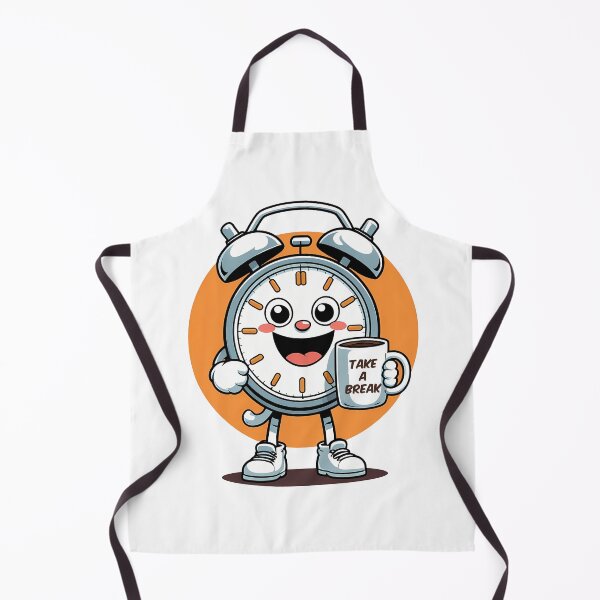 Item preview, A cute alarm clock character holding a coffee mug designed and sold by EnigmaVoid.