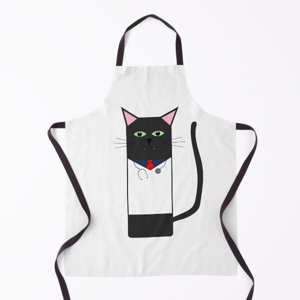 Item preview, Black Cat Doctor - Animal Illustration designed and sold by sanoasis.