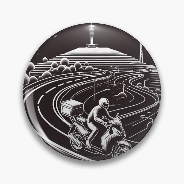 Item preview, Biker's Journey Through Lampung #1 – AI Vector Art of Urban Adventure for Touring Lovers and Cityscape Enthusiasts designed and sold by knalpot-design.
