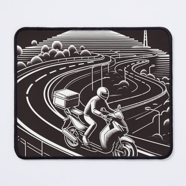 Item preview, Biker's Journey Through Lampung #1 – AI Vector Art of Urban Adventure for Touring Lovers and Cityscape Enthusiasts designed and sold by knalpot-design.