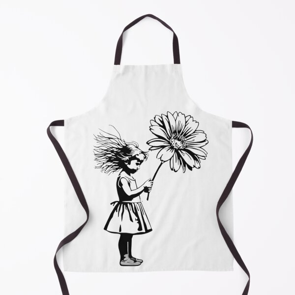 Item preview, Girl with Giant Flower - Black and White 2 designed and sold by AlinaSCorner.