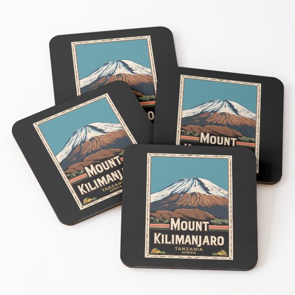 Item preview, A Vintage Illustration of Mount Kilimanjaro - Tanzania  designed and sold by GoodOldVintage.