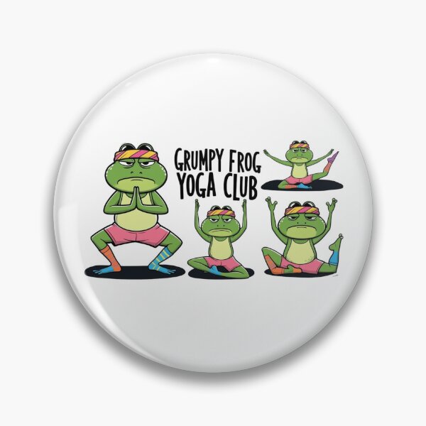 Item preview, Grumpy Frog Yoga Club – Zen frogs with bad temper designed and sold by StormArte.