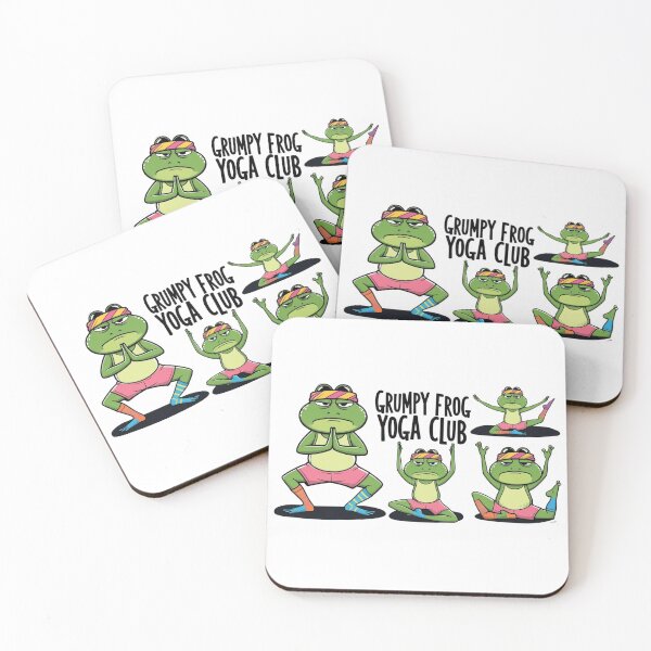 Item preview, Grumpy Frog Yoga Club – Zen frogs with bad temper designed and sold by StormArte.