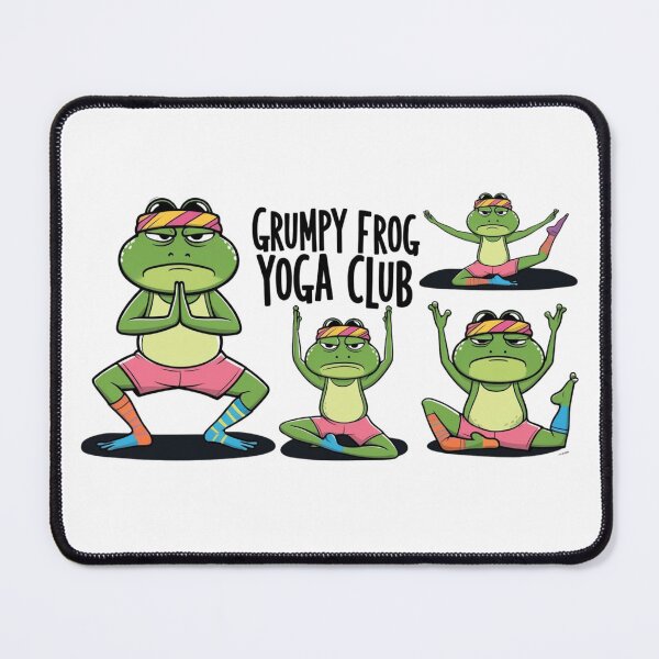 Item preview, Grumpy Frog Yoga Club – Zen frogs with bad temper designed and sold by StormArte.