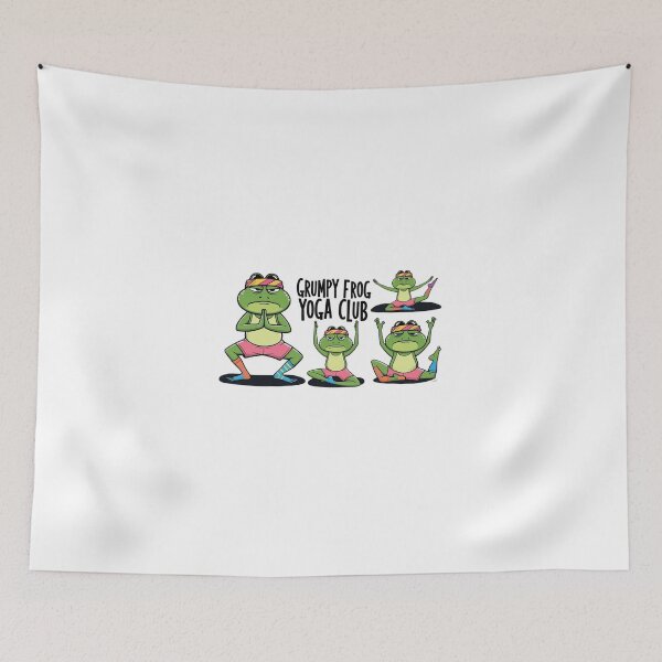 Item preview, Grumpy Frog Yoga Club – Zen frogs with bad temper designed and sold by StormArte.