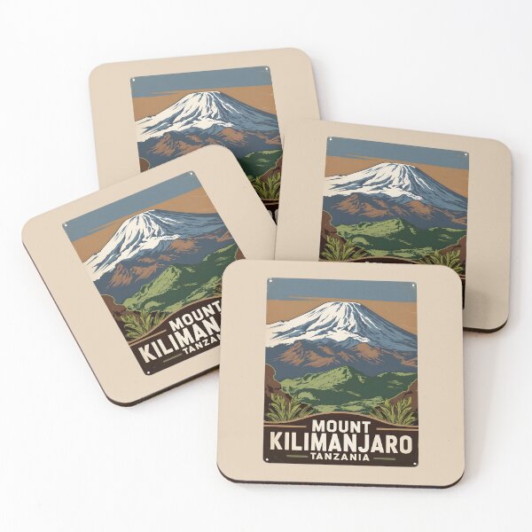 Item preview, A Vintage Illustration of Mount Kilimanjaro - Tanzania  designed and sold by GoodOldVintage.