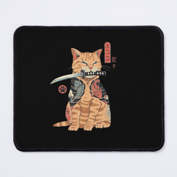 Item preview, Samurai Cat – Cute Feline Warrior in Japanese Armor | Anime & Otaku Style designed and sold by Yoko Meoko.