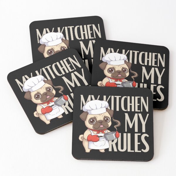 Item preview, Pug Chef Cooking: My Kitchen My Rules designed and sold by Claustronautas.