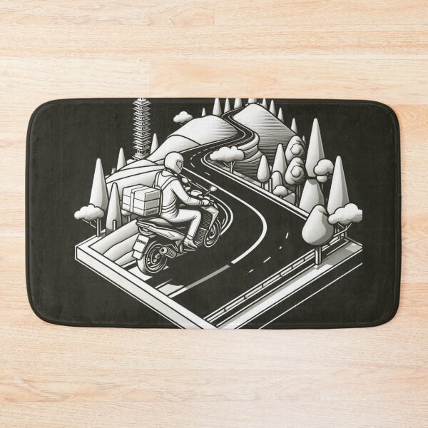Item preview, Biker's Journey Through Lampung #3 – AI Vector Art of Urban Adventure for Touring Lovers and Cityscape Enthusiasts designed and sold by knalpot-design.