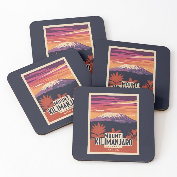 Item preview, A Vintage Illustration of Mount Kilimanjaro - Tanzania  designed and sold by GoodOldVintage.