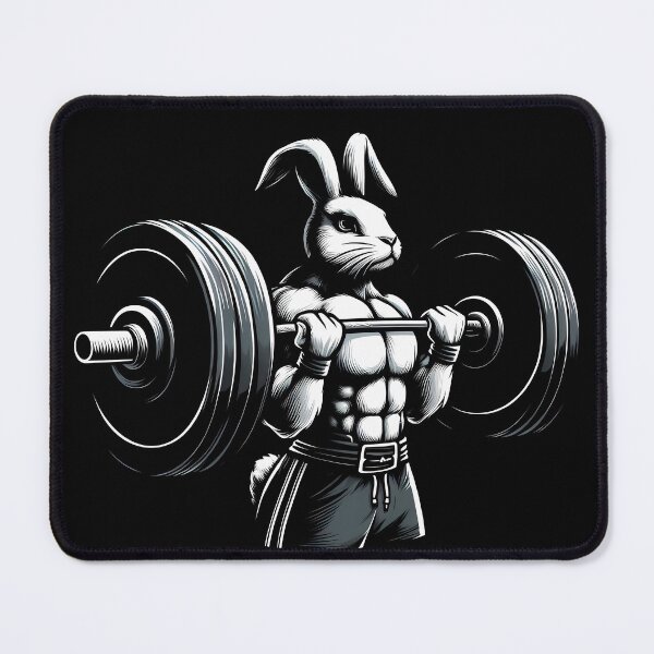 Item preview, Rabbit Weightlifting designed and sold by Funny Vintage Stickers And T-Shirts.