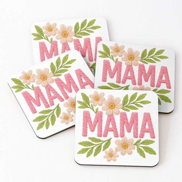Item preview, Floral Mama, Mamas Club - Retro Embroidery Design  designed and sold by InnaPo ⭐⭐⭐⭐⭐.