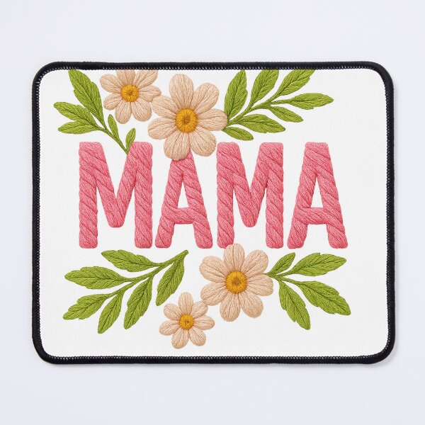 Item preview, Floral Mama, Mamas Club - Retro Embroidery Design  designed and sold by InnaPo ⭐⭐⭐⭐⭐.