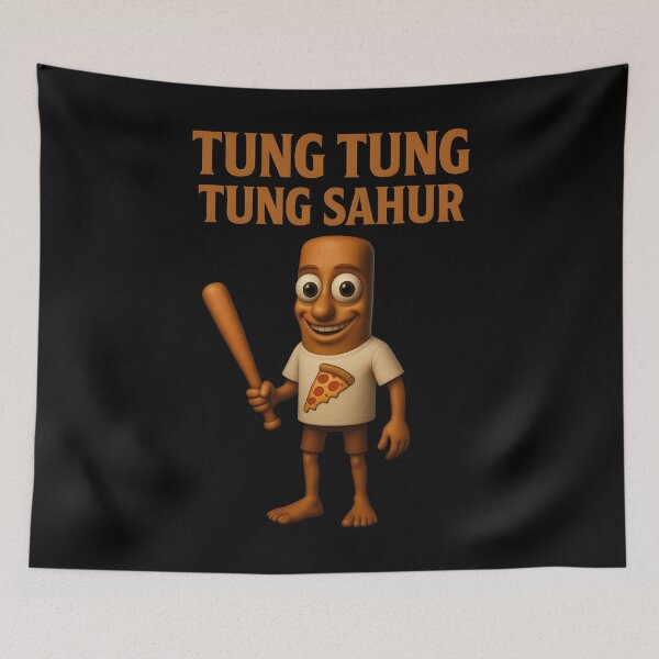Item preview, Tung Tung Tung Sahur Meme PIZZA designed and sold by RosCraft.