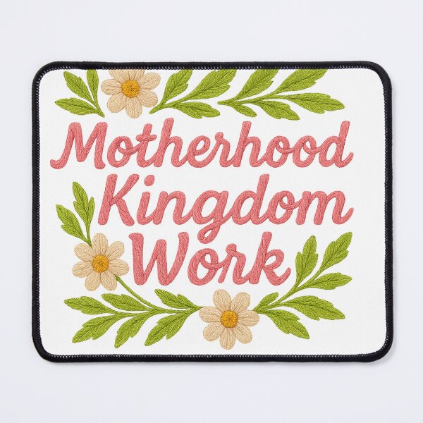 Item preview, Motherhood is Kingdom Work, Mamas Club - Retro Embroidery Design  designed and sold by InnaPo ⭐⭐⭐⭐⭐.