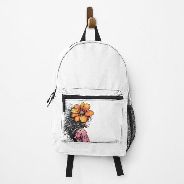 Item preview, Girl with Giant Orange Flower  designed and sold by AlinaSCorner.