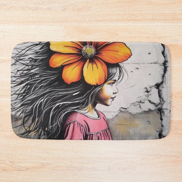 Item preview, Girl with Giant Orange Flower  designed and sold by AlinaSCorner.