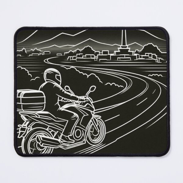 Item preview, Biker's Journey Through Lampung #4 – AI Vector Art of Urban Adventure for Touring Lovers and Cityscape Enthusiasts designed and sold by knalpot-design.