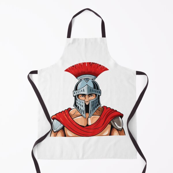 Item preview, Head ancient warrior in helmet and armor, Spartan or Trojan warrior or a Roman gladiator cartoon character, ancient roman gladiator in armour soldier, designed and sold by Danler.