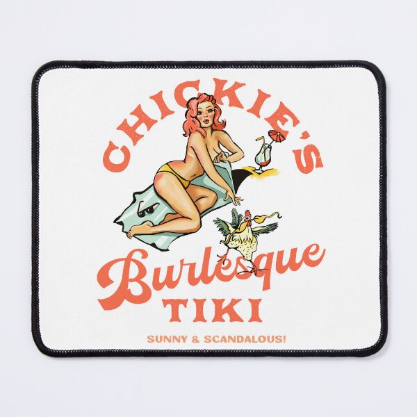 Item preview, Chickie's Burlesque Tiki Beach Bar Pinup Art designed and sold by The Whiskey Ginger Design Shop.