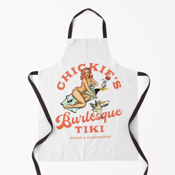 Item preview, Chickie's Burlesque Tiki Beach Bar Pinup Art designed and sold by The Whiskey Ginger Design Shop.