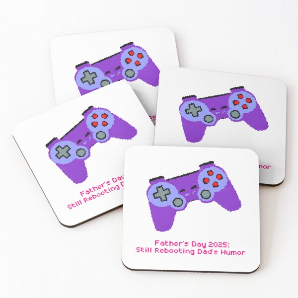Item preview, Father’s Day 2025: Still Rebooting Dad’s Humor | Retro Gamer Dad Digital Art | Funny Pixel Controller Print designed and sold by AnnDesignStudio.