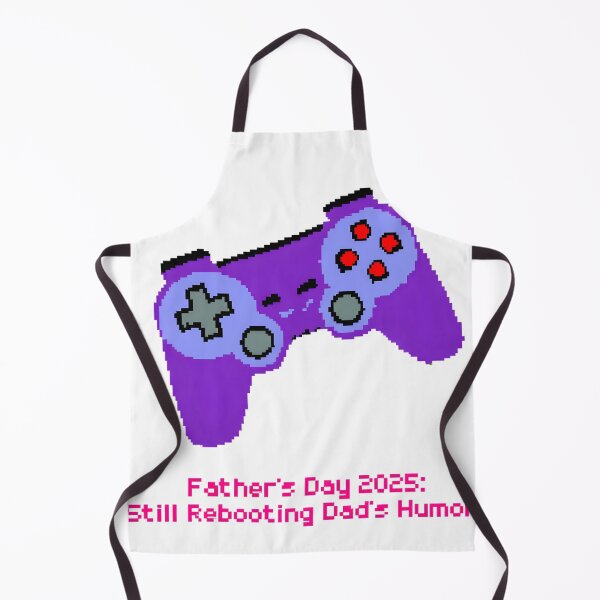 Item preview, Father’s Day 2025: Still Rebooting Dad’s Humor | Retro Gamer Dad Digital Art | Funny Pixel Controller Print designed and sold by AnnDesignStudio.