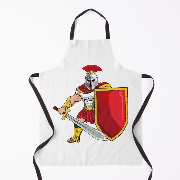 Item preview, Ancient warrior with sword and shield in helmet and armor, Spartan or Trojan warrior or a Roman gladiator cartoon character, ancient roman gladiator with armour soldier designed and sold by Danler.