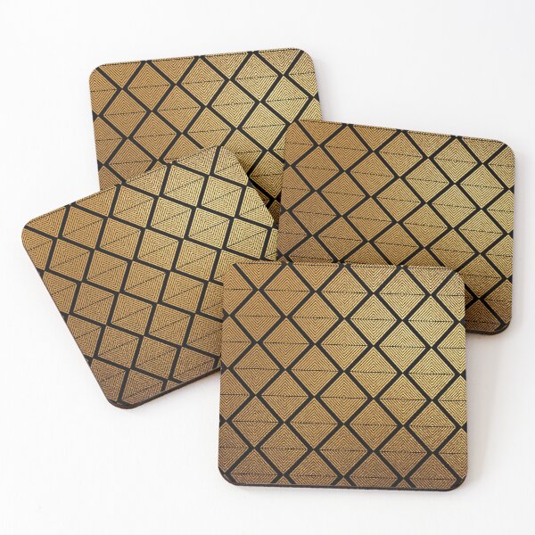 Item preview, Art Deco Golden Ombre Hues Diamond Shaped Pattern designed and sold by DEC02.
