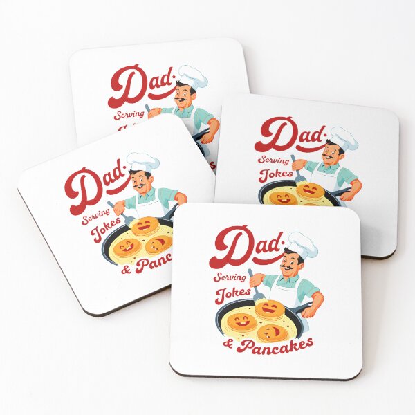 Item preview, Dad: Serving Jokes & Pancakes | Wholesome Breakfast Chef Father’s Day Digital Art  designed and sold by AnnDesignStudio.