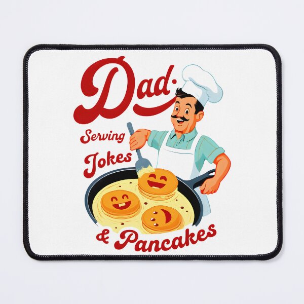 Item preview, Dad: Serving Jokes & Pancakes | Wholesome Breakfast Chef Father’s Day Digital Art  designed and sold by AnnDesignStudio.