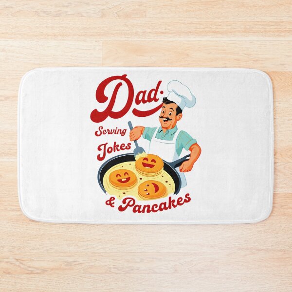 Item preview, Dad: Serving Jokes & Pancakes | Wholesome Breakfast Chef Father’s Day Digital Art  designed and sold by AnnDesignStudio.