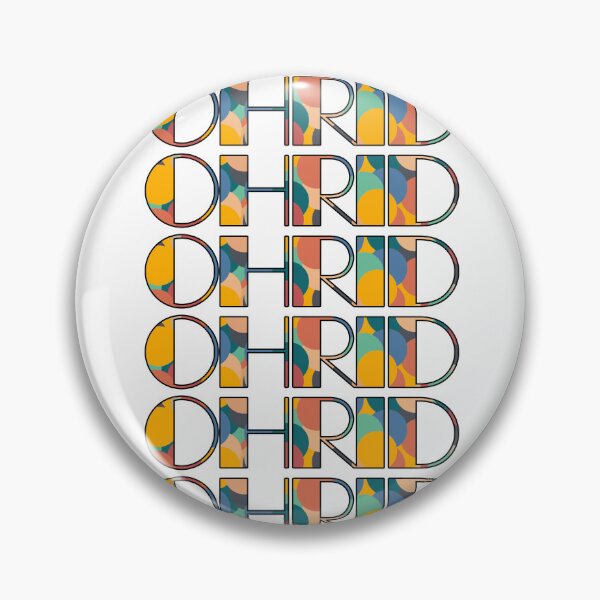 Item preview, Ohrid Retro Pop Typography – Vibrant City Name Art designed and sold by Wanderful-roads.