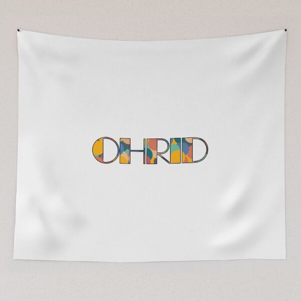 Item preview, Ohrid Retro Pop Typography – Vibrant City Name Art designed and sold by Wanderful-roads.