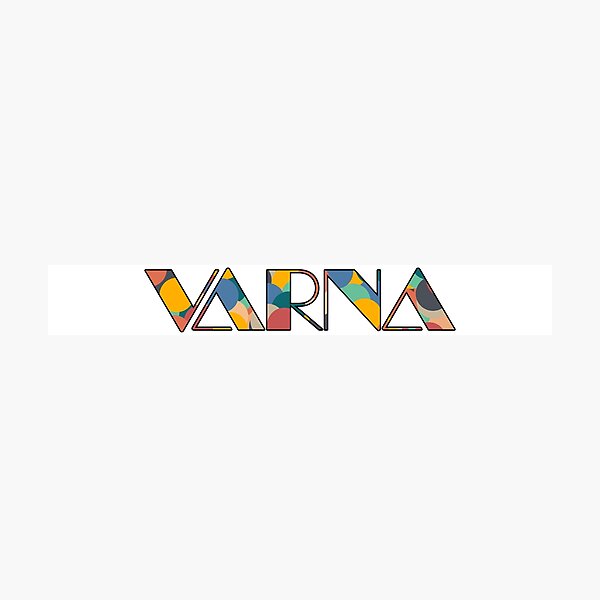 Item preview, Varna Retro Pop Typography – Vibrant City Name Art designed and sold by Wanderful-roads.