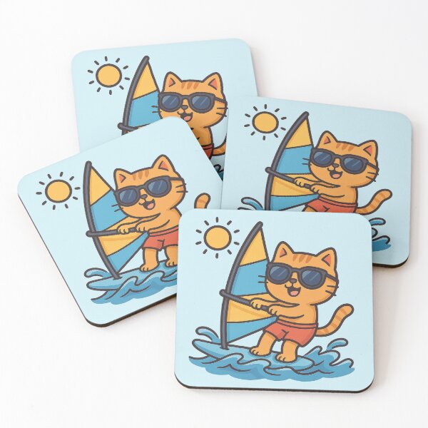 Item preview, Surfer Cat's Sunny Escape designed and sold by IraBum.