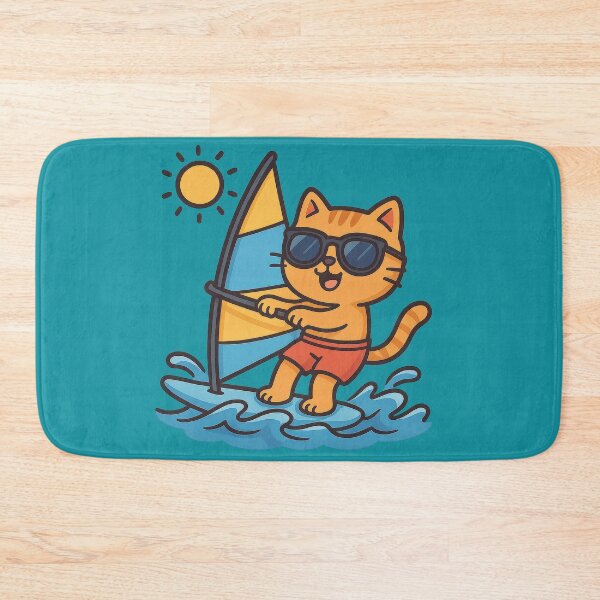 Item preview, Surfer Cat's Sunny Escape designed and sold by IraBum.