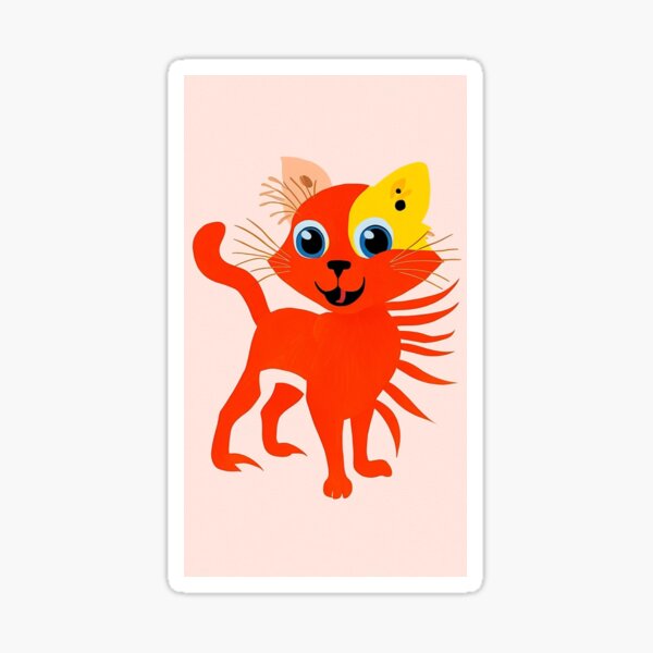 Item preview, The orange naughty cat- born cutie designed and sold by ArtOpreneur.