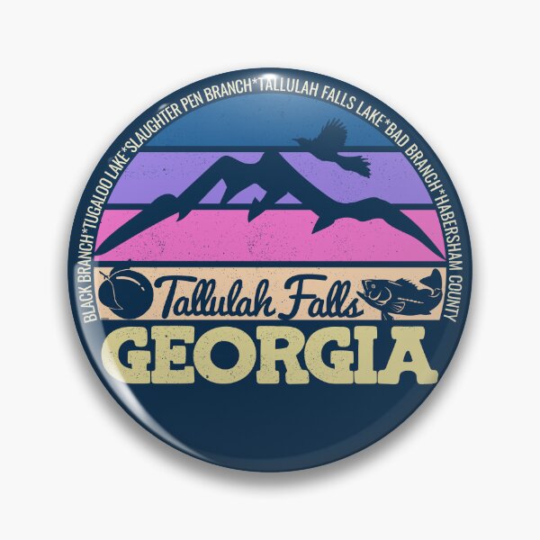 Item preview, Tallulah Falls Georgia Sunset Retro Vintage Local Pride Logo designed and sold by CRHPOD20.