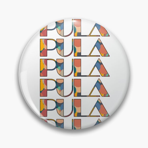 Item preview, Pula Retro Pop Typography – Vibrant City Name Art designed and sold by Wanderful-roads.