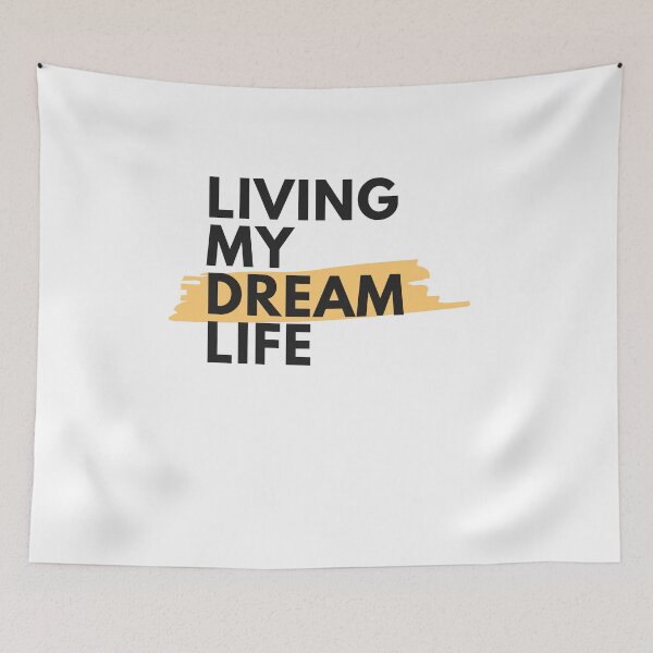 Item preview, Living My Dream Life - Inspirational Quote Art designed and sold by HustleBossLady247.